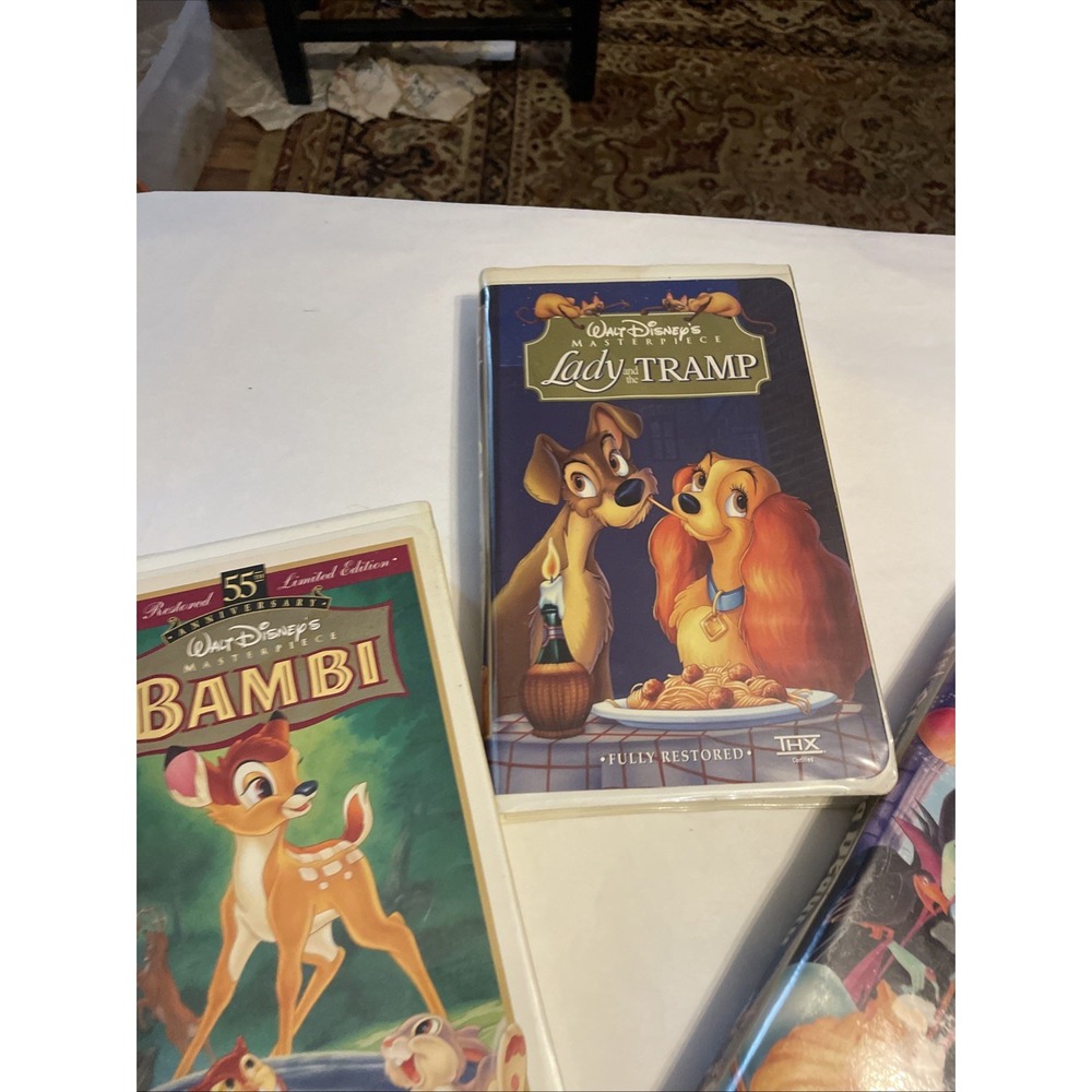 Disney VHS Classics Lot –Bambi, Lady And Tramp And Sleeping Beauty Fully Restore - Picture 3 of 7